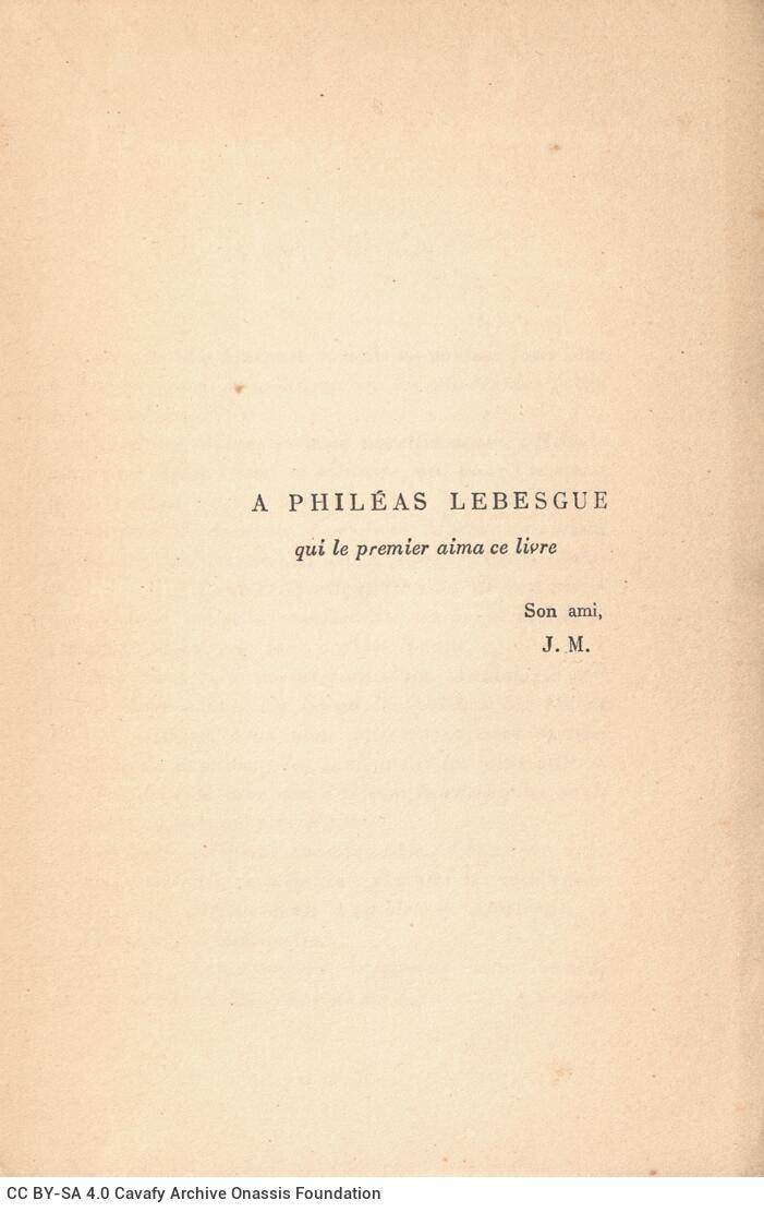 19 x 12.5 cm; 4 s.p. + 198 p. + 6 s.p., l. 1 bookplate CPC on recto, p. [1] half-title page and written dedication of the edi